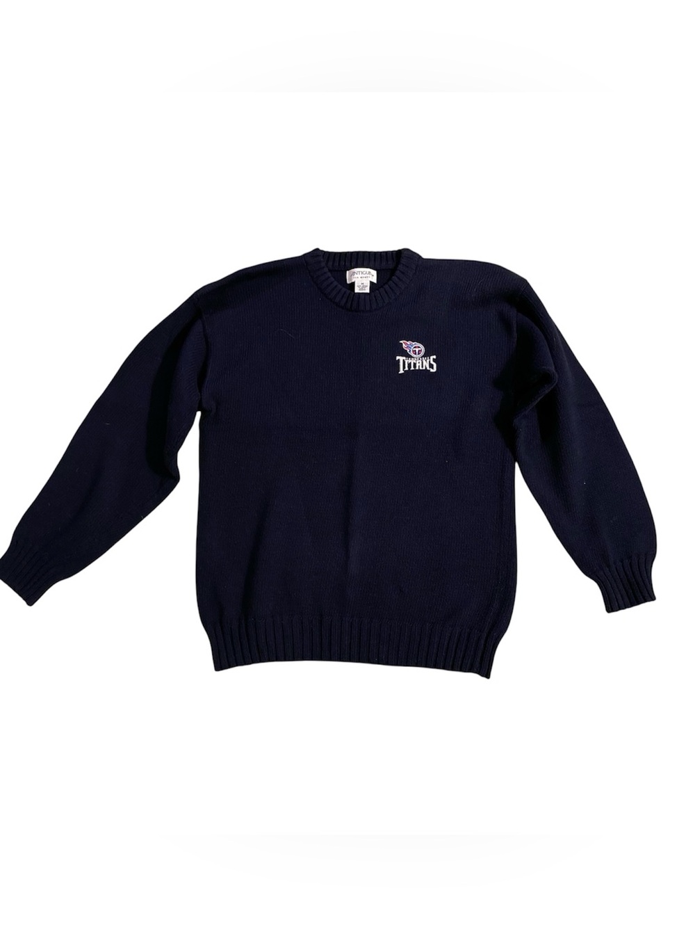 Antigua “Titans” Ladies Navy Crewneck Knit Sweater • Vintage • Medium
